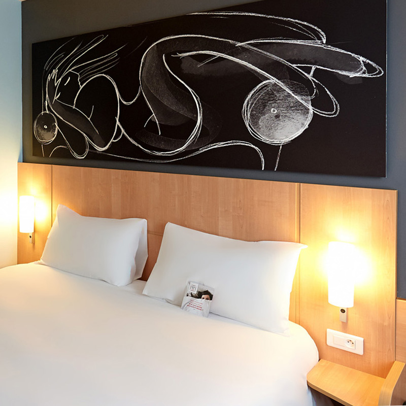 Chambre double hôtel Les Herbiers